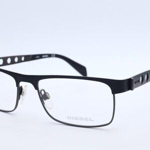 DIESEL DL 5114-3 005 Rectangle Matte Black Eyeglasses Clear Lenses 53mm